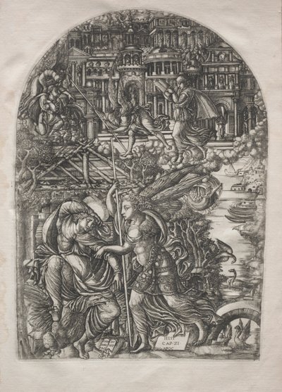 Apokalypsen: Ängeln visar St. Johannes det nya Jerusalem, 1546-1556. av Jean Duvet