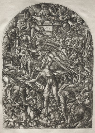The Apocalypse: The Angel Sounding the Sixth Trumpet av Jean Duvet