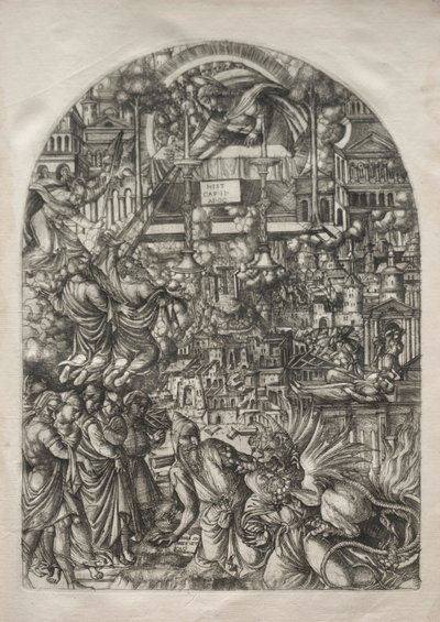 The Apocalypse: The Measurement of the Temple, 1546-1556. av Jean Duvet