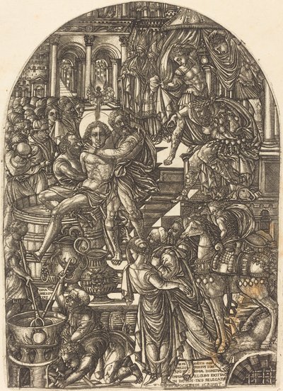 Sankt Johannes evangelistens martyrskap av Jean Duvet