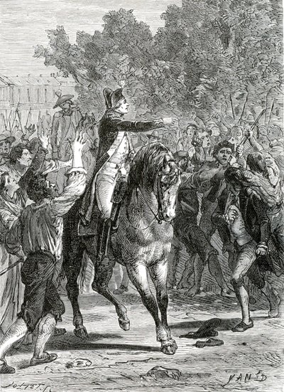 General Lafayette, Franska revolutionen av Jean Edouard (1824-99) Dargent