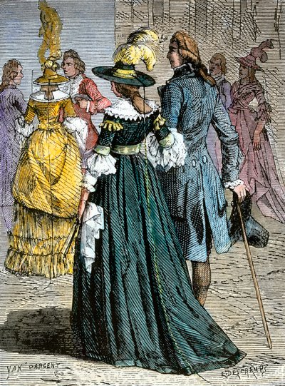 Parisiskt mode av Jean Edouard (1824-99) Dargent