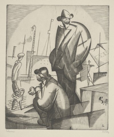 Svarta hamnarbetare av Jean Emile Laboureur