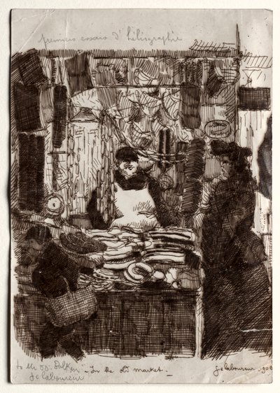 På den gamla marknaden av Jean Emile Laboureur