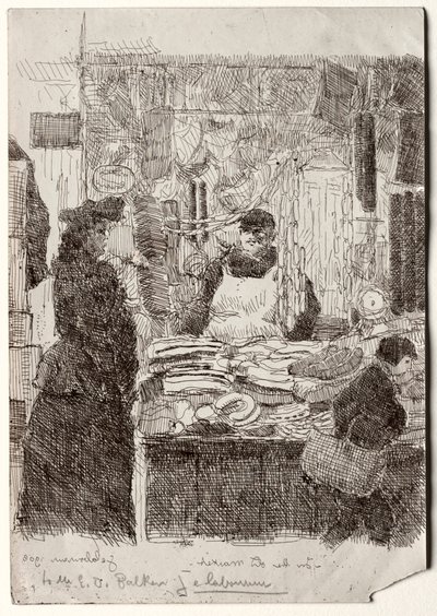 På den gamla marknaden av Jean Emile Laboureur