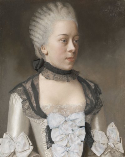 Wilhelmina Hillegonda Schuyt av Jean Etienne Liotard (signed by artist)
