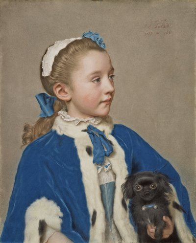 Porträtt av Maria Frederike van Reede-Athlone vid sju års ålder av Jean-Étienne Liotard