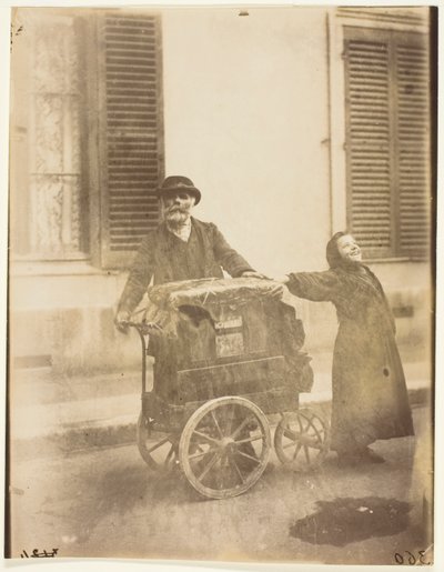 Orgelspelare av Jean Eugène Auguste Atget