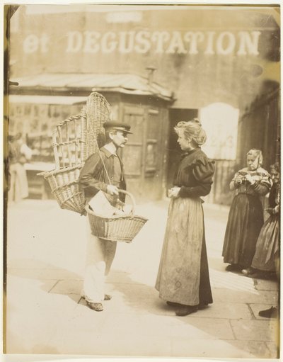 Säljare av korgar av Jean Eugène Auguste Atget