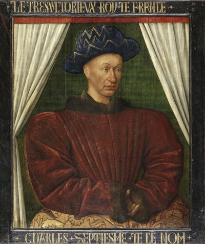 Porträtt av kung Karl VII av Frankrike av Jean Fouquet