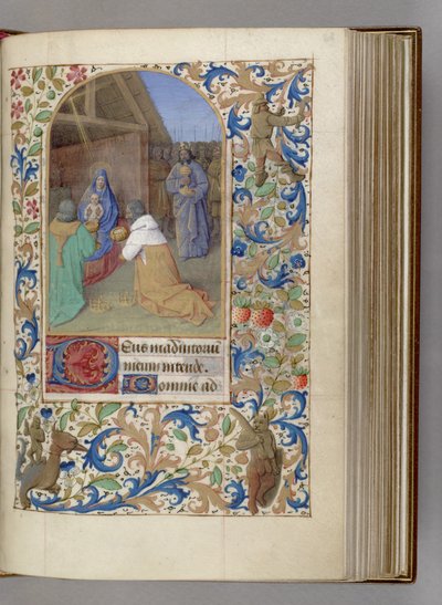 Tillbedjan av magiernas timbok, 1450-1499 av Jean Fouquet