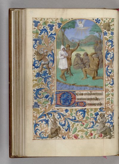 Bebådelsen till herdarnas timbok, 1450-1499 av Jean Fouquet
