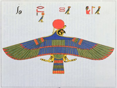 Guden Horus föreställd i form av en sparvhök, 1823 av Jean Francois Champollion