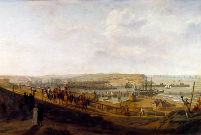 Kejsar Napoleon I besöker Boulognelägret i juli 1804 Målning av Jean Francois Hue (1751-1823) 1804 Sön. 1,9x2,26 m av Jean Francois Hue