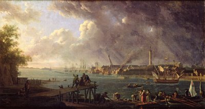 Utsikt över hamnen i Lorient av Jean Francois Hue