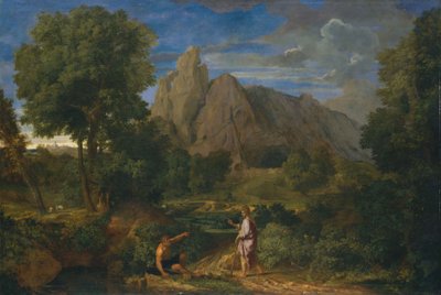Merkurius och Battus av Jean Francois I Millet