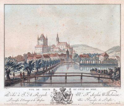 Vue De Thun Du Cote Du Midi, ca.
1770-1780 (Gravyr) av Jean Francois I Millet