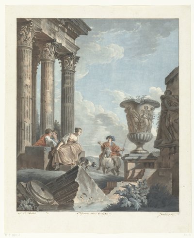 Forntida ruiner av Jean-Francois Janinet