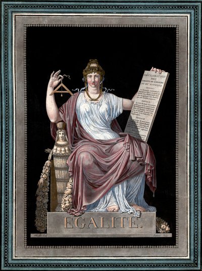Jämlikhet - gravyr av Jean Francois (Jean-Francois) Janinet (1752-1814) - Allegorie de l