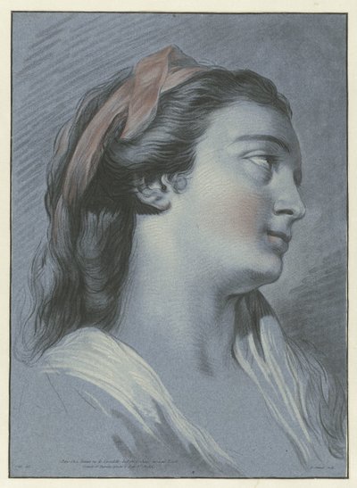 Chef för en ung kvinna Tete de femme av Jean Francois Janinet