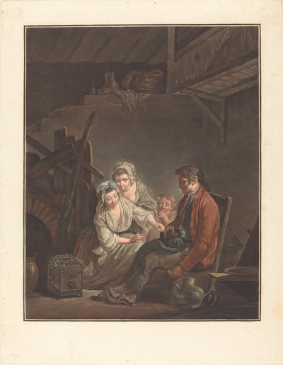 Der gefangene Vogel von Jean Francois Janinet