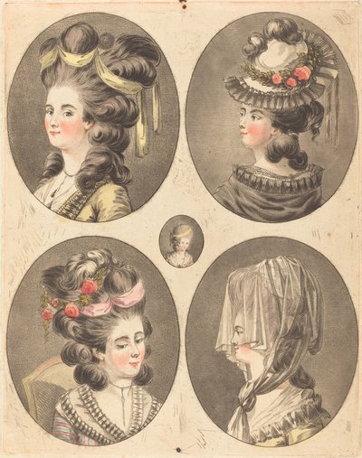 frisyrmodeller av Jean Francois Janinet
