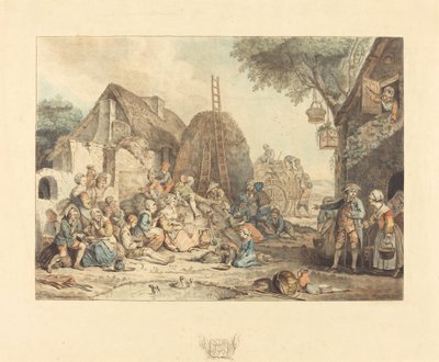 Skördarnas lunch, 1774. av Jean Francois Janinet