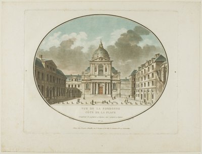 Utsikt över Sorbonne av Jean-Francois Janinet