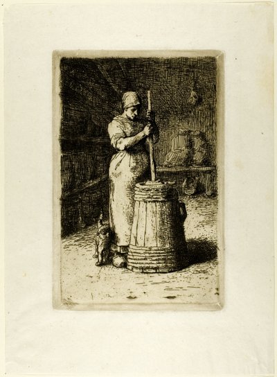 En kvinna som kurrar av Jean Francois Millet