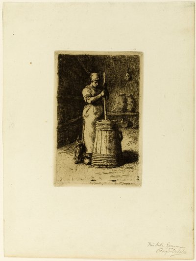 En kvinna som kurrar av Jean Francois Millet