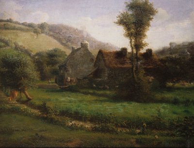 Stuga i ett landskap, c.1871 av Jean Francois Millet
