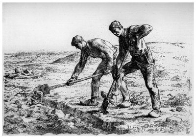Grävare, c1835-1875 1924 av Jean Francois Millet