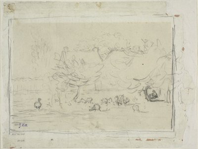 Gäss på en gård av Jean Francois Millet