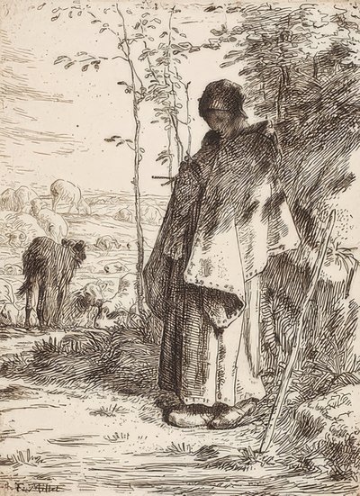 La Grande Bergère (Herdin). 1862 av Jean Francois Millet