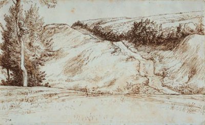 Hillside landskap nära Vichy av Jean Francois Millet