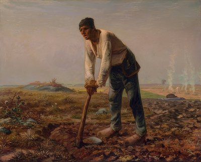 Man med en hacka. 1860-1862 av Jean Francois Millet