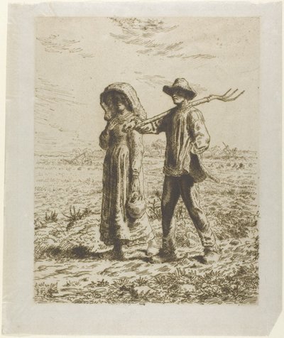 Bönder som går till jobbet av Jean Francois Millet