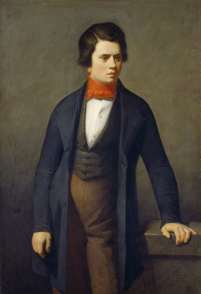 Porträtt av Leconte de Lisle 1818-1894 av Jean Francois Millet