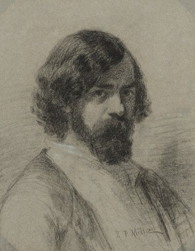 Porträtt av Narcissus Virgil Diaz de la Peña, 1848. av Jean Francois Millet