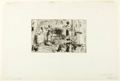 Skisser över tre ämnen av Jean Francois Millet