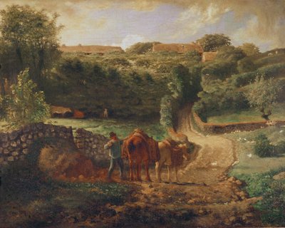 Kusin Hamlet i Greville, ca 1865-73 av Jean Francois Millet