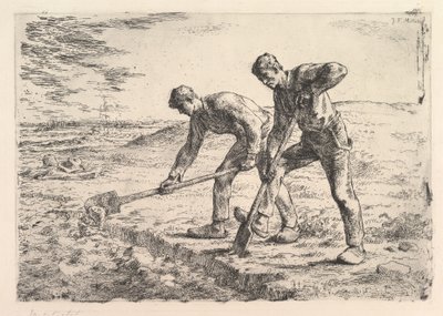 Grävarna, 1830-75. av Jean Francois Millet