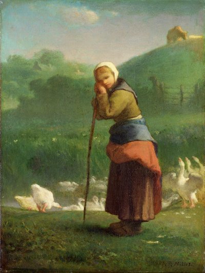 Gåsflickan i Gruchy av Jean-Francois Millet