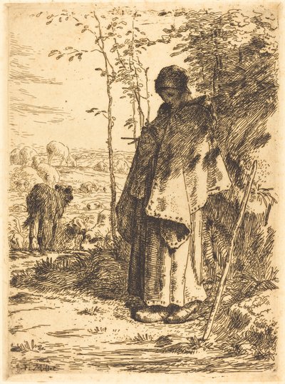 Den stora herdinnan (La grande bergere) av Jean Francois Millet