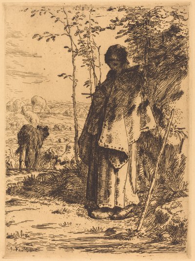 Den stora herdinnan (La grande bergere) av Jean Francois Millet