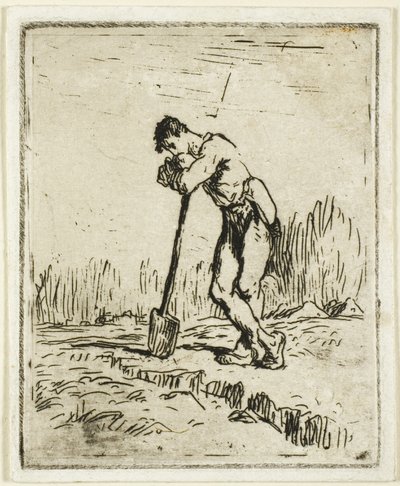 Mannen som lutar sig på sin spade av Jean Francois Millet