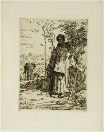 Herdinnan stickning av Jean Francois Millet