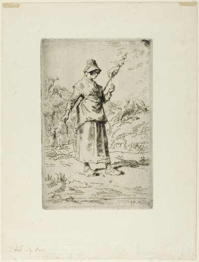Spinnern av Jean Francois Millet