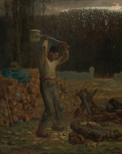 Vedhuggaren, 1858?66 av Jean Francois Millet