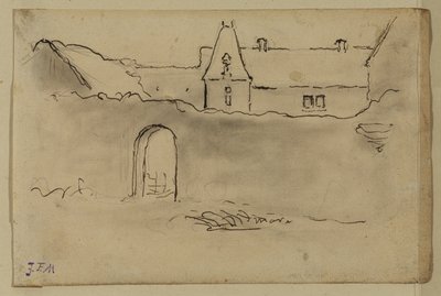 Utsikt över ett slott av Jean Francois Millet